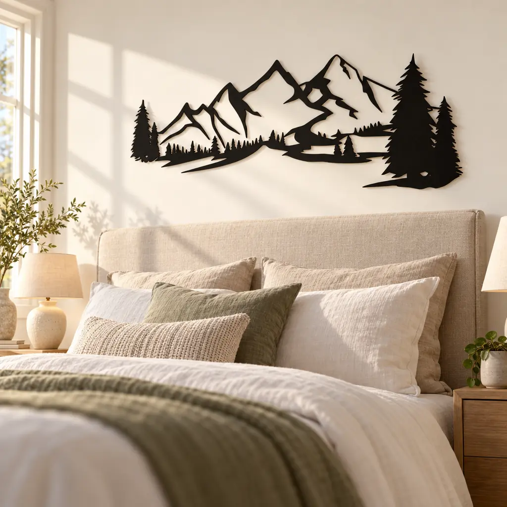 Ażurowy obraz Góry na ścianę 59 x 22 cm | FabART